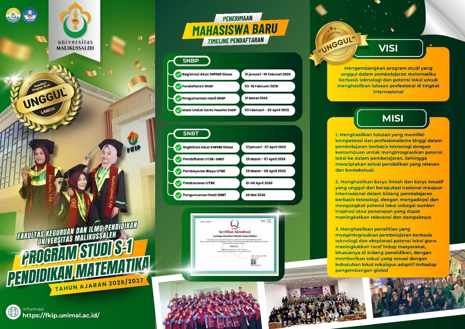 Penerimaan Mahasiswa Baru UNIMAL